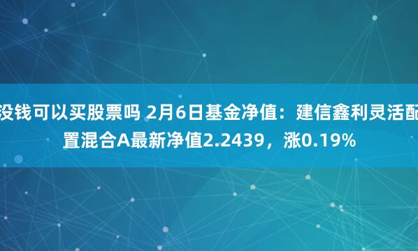 没钱可以买股票吗 2月6日基金净值：建信鑫利灵活配置混合A最新净值2.2439，涨0.19%